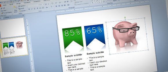 Awesome Pig & Piggy Bank Illustrations for PowerPoint Presentations
