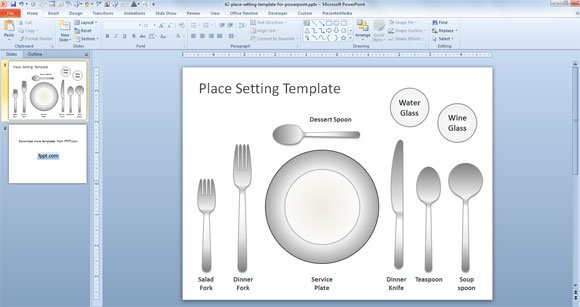 place setting template