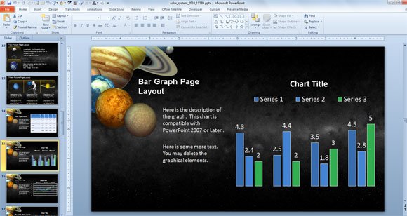 Animated Solar System Powerpoint Template For Science Astronomy Presentations