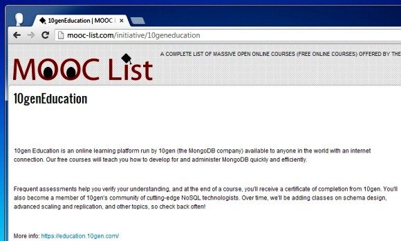 10genEducation  MOOC List Course