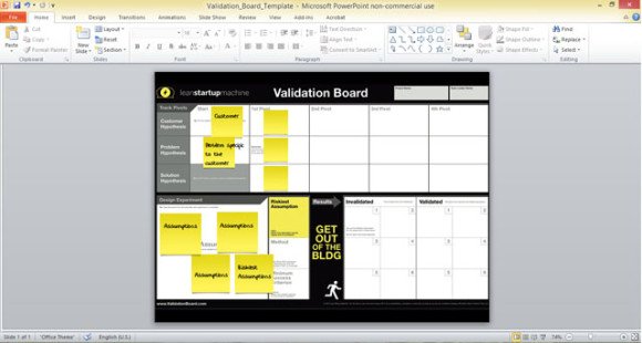 Free Validation Board Template for PowerPoint