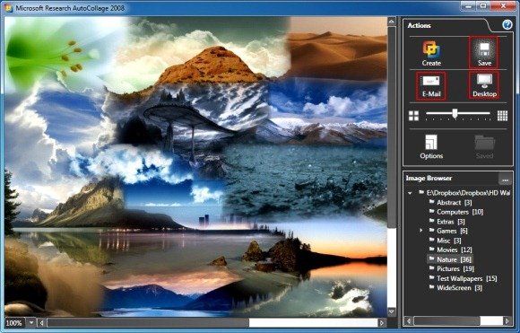 free automatic photo montage maker with title tool windows