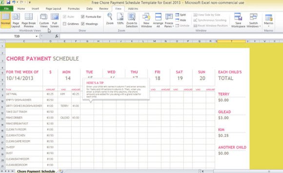 free-chore-payment-schedule-template-for-excel-2013-1