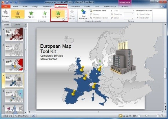 Add Animation Effects to Map of Europe