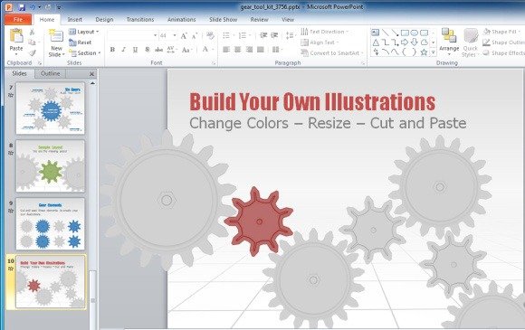 Animated Gears Toolkit And Templates For PowerPoint Presentations