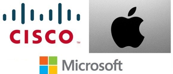 Cisco, Apple and Microsoft