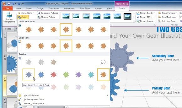 Animated Gears Toolkit And Templates For PowerPoint Presentations