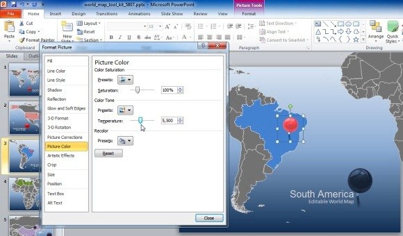 Animated World Map Toolkit For PowerPoint