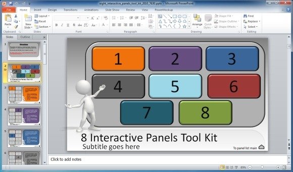 Eight Interactive Panels Toolkit
