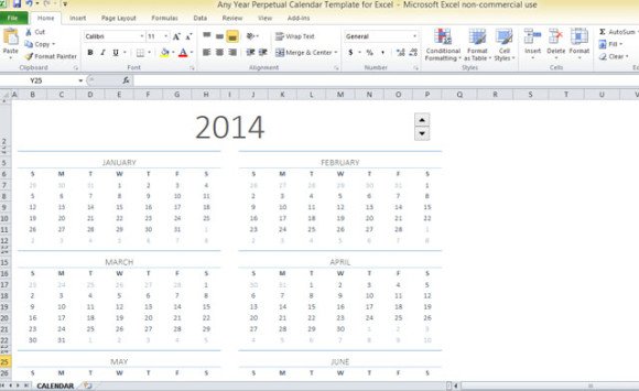 one year blank calendar for mac