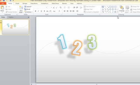 free-animated-gray-powerpoint-template-with-moving-numbers-along-a-curved-path-1