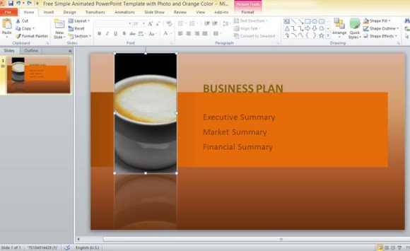 free-simple-animated-powerpoint-template-with-photo-and-orange-color-4