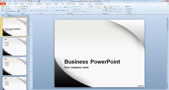 Widescreen template PowerPoint size