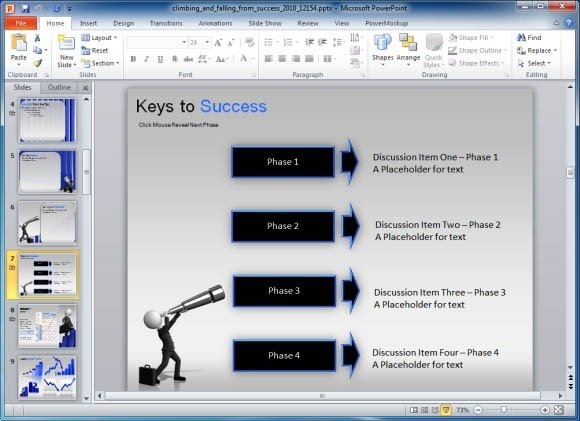 Add Key Points For A Business Presentation with Avatar Using a Telescope