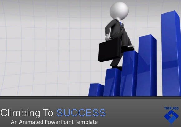 Climbing And Falling From Success PowerPoint Template