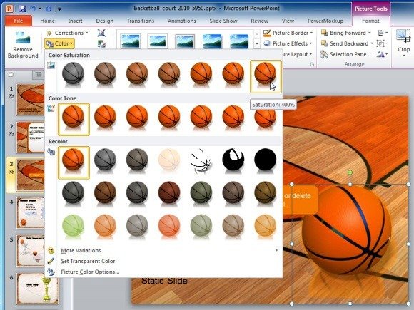 Edit Animated Basketball PowerPoint Template