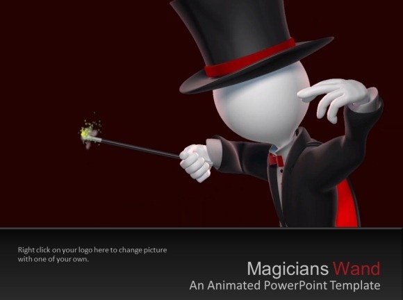 Magicians Magic Wand PowerPoint Template
