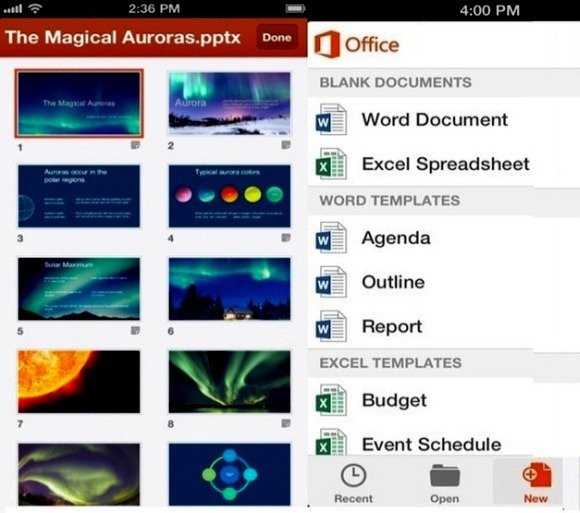 Office Mobile MS PowerPoint Features