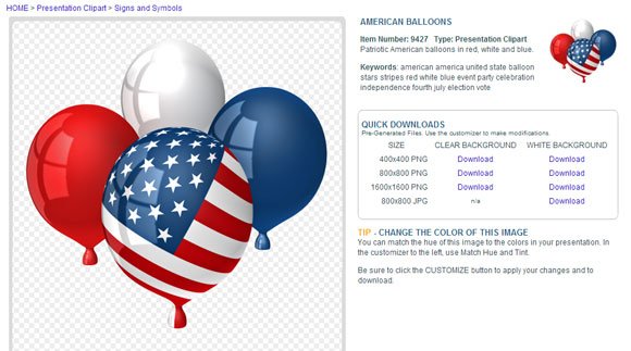 american flag balloons powerpoint