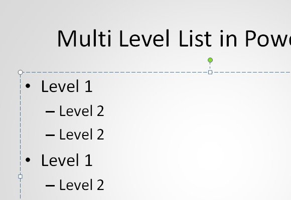 How To Create A Multi Level List In Powerpoint