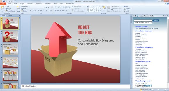 animated out of the box template