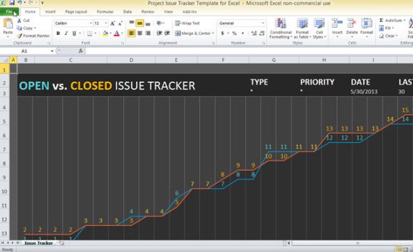 Project Issue Tracker Template For Excel