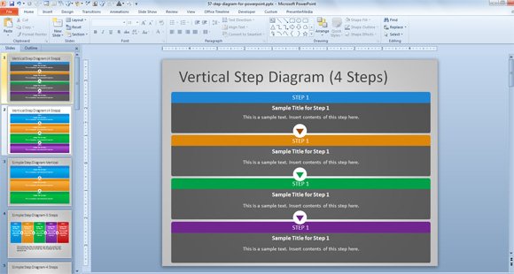 free steps powerpoint template
