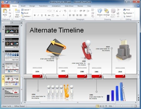Create Timelines With Various Readymade Slides