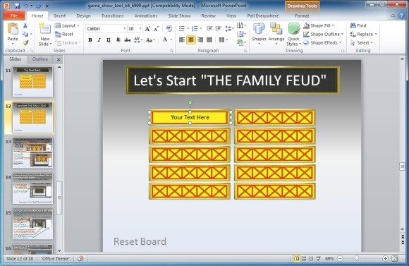 Family Feud Game Board Template from cdn.free-power-point-templates.com