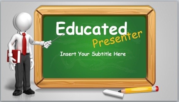 educated presenter powerpoint template