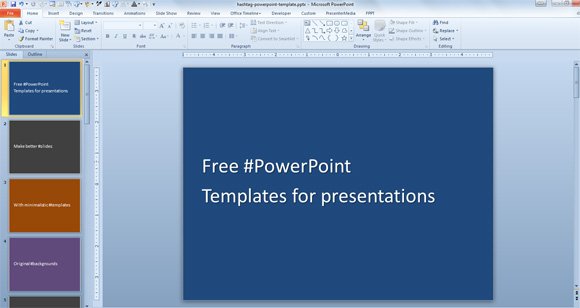 free hashtag powerpoint template