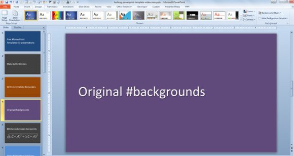 example of slide design from hashtag powerpoint template widescreen