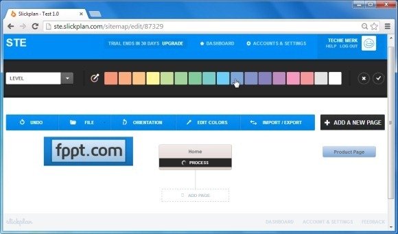 Add Colors to Sitemap