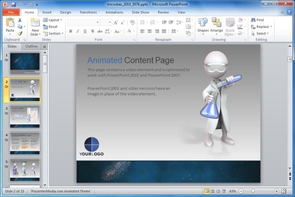 Animated Content Page