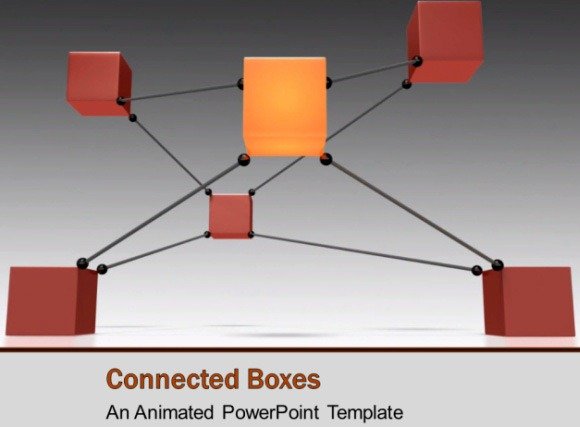Connected Boxes PowerPoint Template