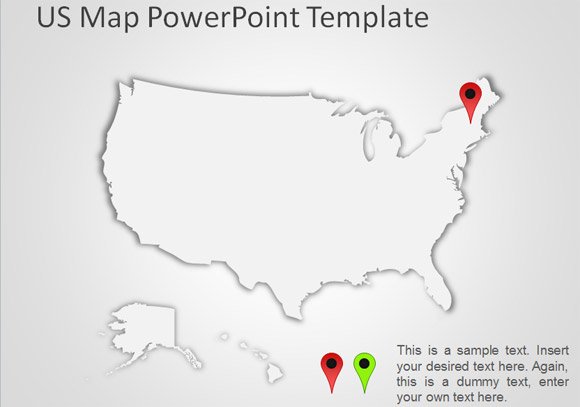Awesome Free Usa Map Outline For Powerpoint Presentations