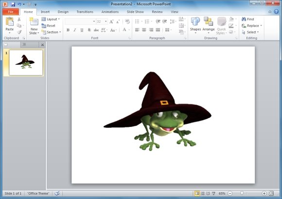 Buggy Frog Witch Hat PowerPoint Animation