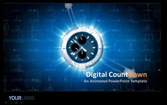 Digital Countdown PowerPoint Template
