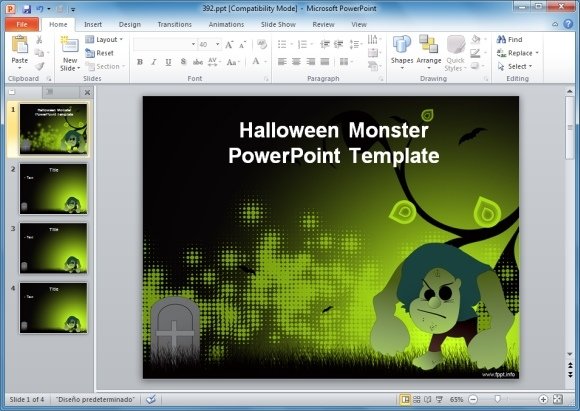 Halloween Monster PowerPoint Template