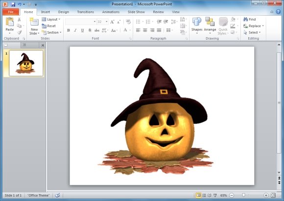 Pumpkin Witch Hat PowerPoint Animation