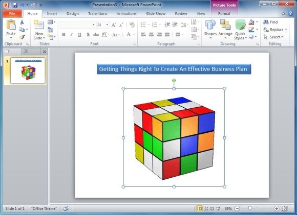 Solve Cube Puzzle For Presentations
