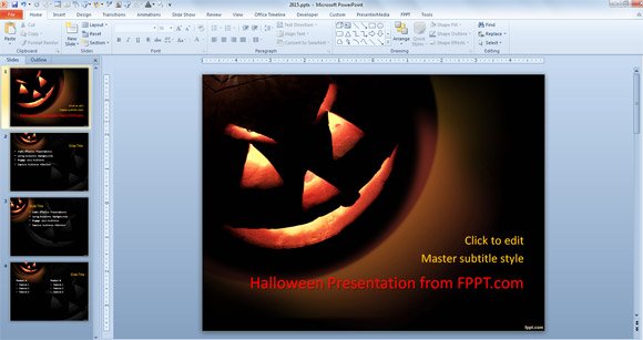 free Halloween PowerPoint template
