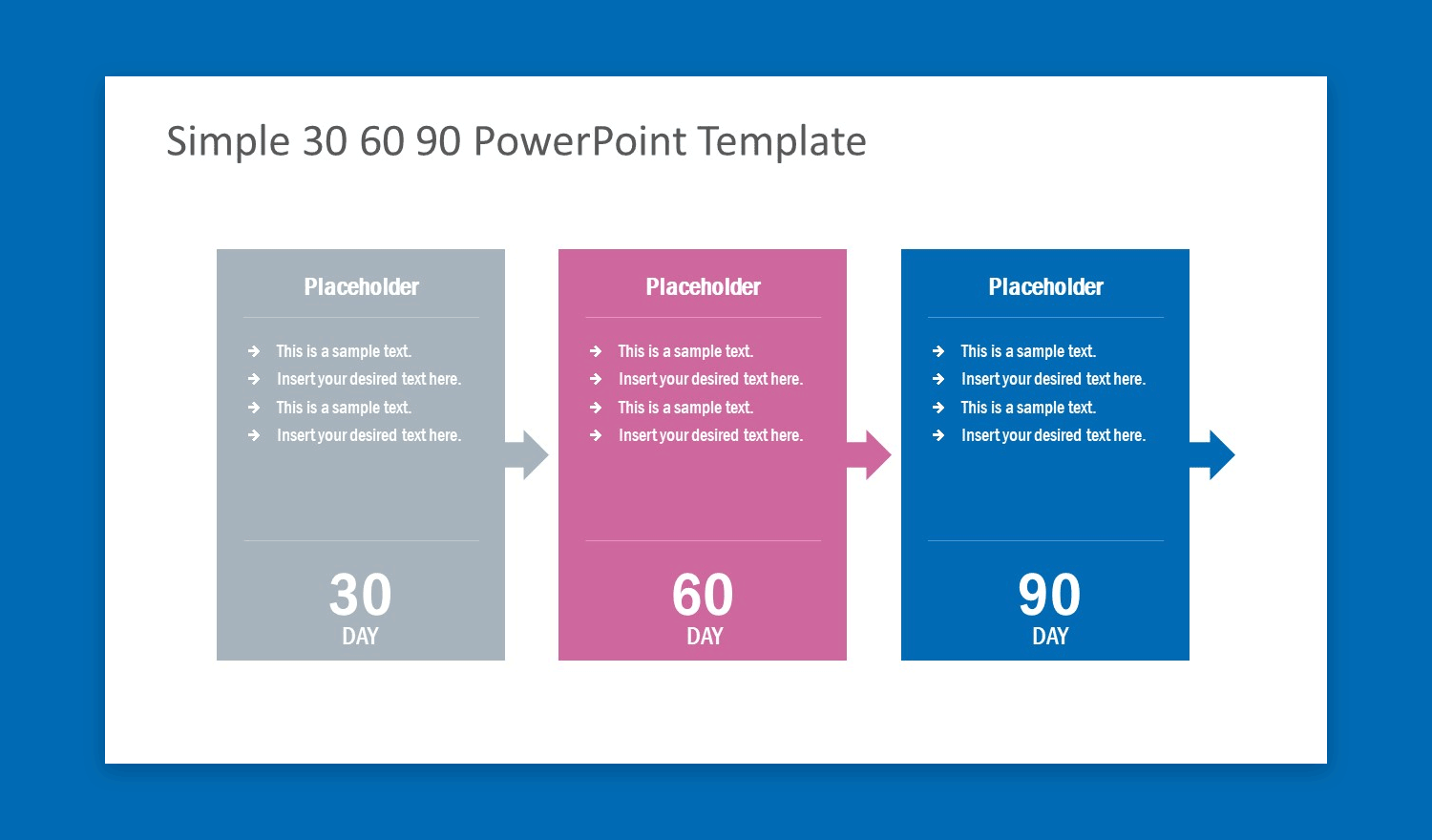 30 60 90 Action Plan template for PowerPoint