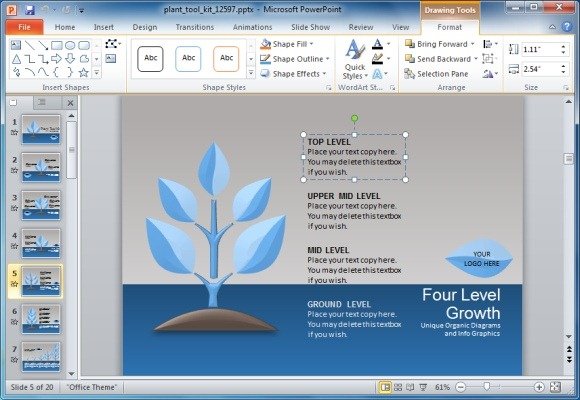 Animated Plant Growth PowerPoint Template