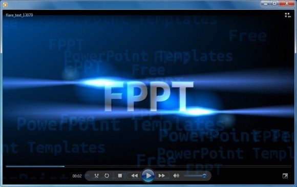 Flare Text Video Animation As WMV