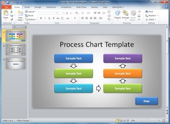 Simple Process Chart PowerPoint Template