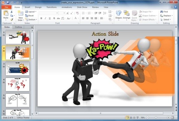 Create Your Expressions PowerPoint Template