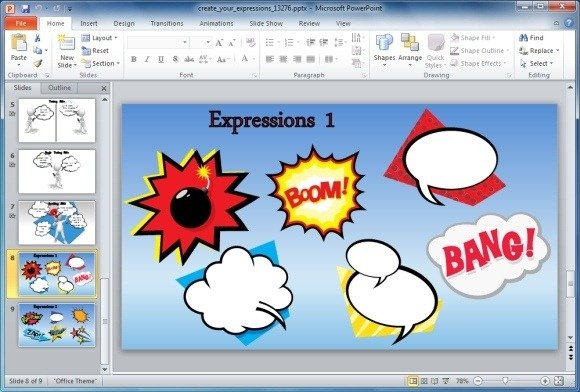 Create Custom Expressions With Graphics Using PowerPoint Template