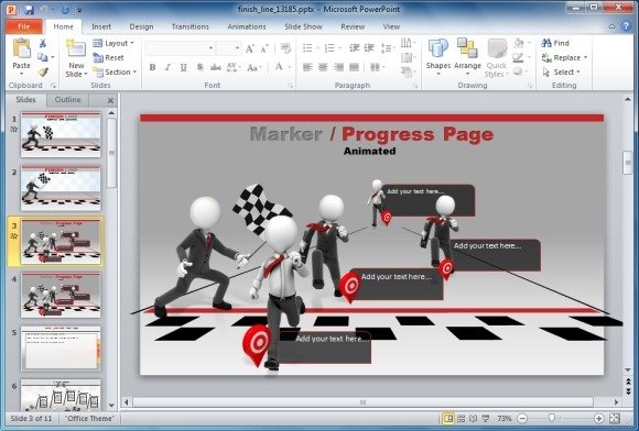 Finish Line PowerPoint Template