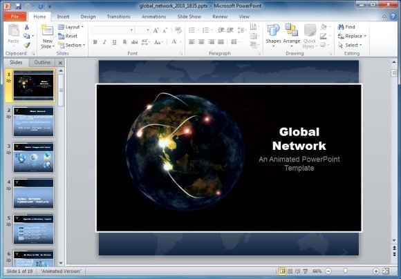Global Network PowerPoint Template